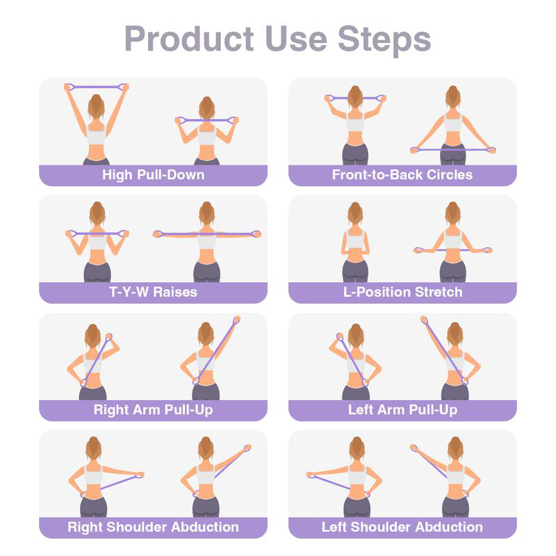🧘♀️Figure 8 Resistance Bands – Silicone Exercise Bands for Women👍