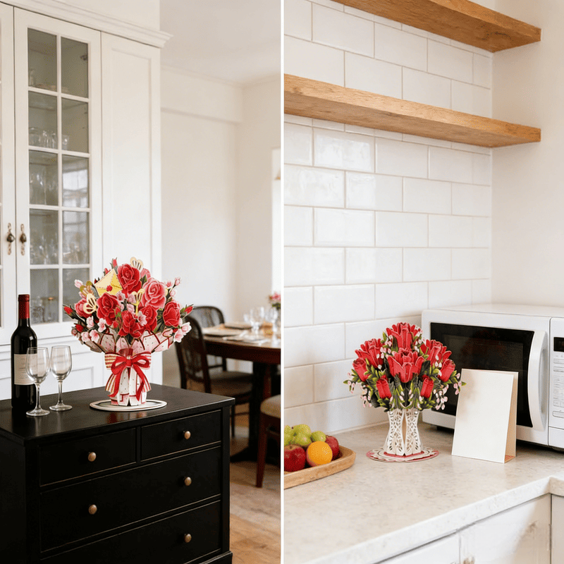 ๐55K+ SOLD! ๐ผ๐ Forever-Blooming 3D Flower Pop-Up Cardโ Personalized Love Message & Everlasting Bloom ๐