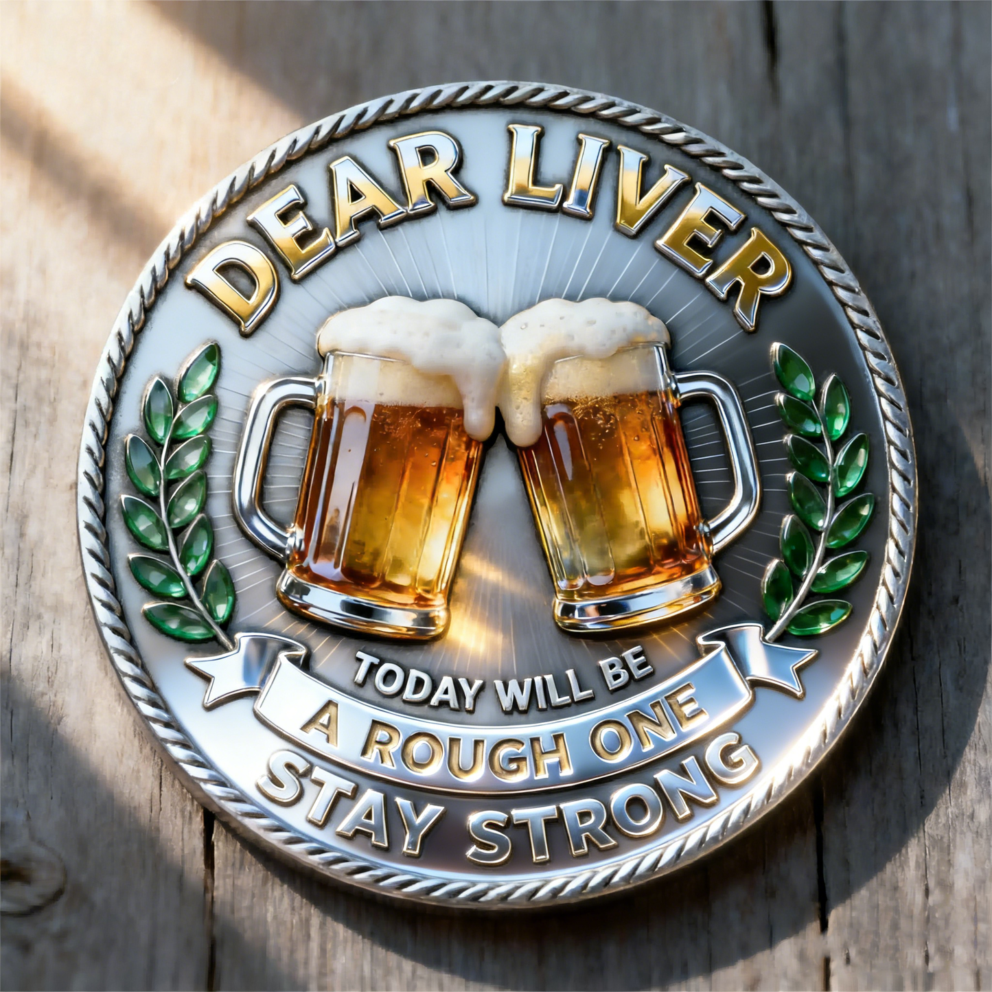 🏆Flash Sale 60% OFF - 🍺 “Dear Liver” Double-Sided Beer Coin 🍻