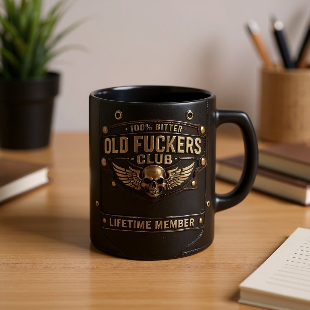 🏆Flash Sale 60% OFF - ❤️☕ OLD FUCKERS CLUB Mug - 100% Bitter, Always Real. Lifetime Member. 😎💀