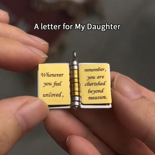 My Little Star Book Necklace for Daughter, Birthday Day Gift Graduation Jewelry of Love