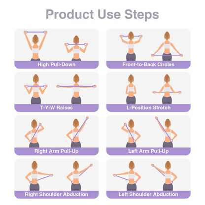 🧘‍♀️Figure 8 Resistance Bands – Silicone Exercise Bands for Women👍