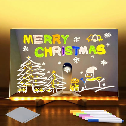 🎅Surprise price:🎄LED Erasable DIY Acrylic Transparent Message Board🎁