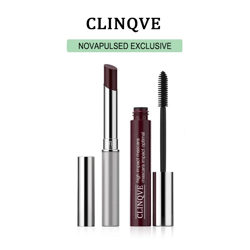 💎All New Upgrade ✨ CLINQVE Black Honey Lip & Eye Bundle - Lipstick Black Honey + High Impact Mascara Black Honey
