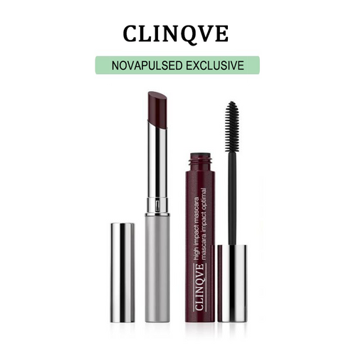 💎All New Upgrade ✨ CLINQVE Black Honey Lip & Eye Bundle - Lipstick Black Honey + High Impact Mascara Black Honey