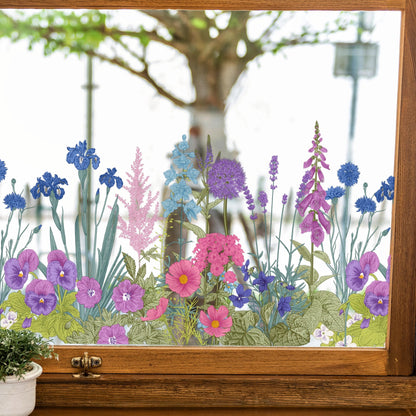 ✨LAST DAY 70% OFF - 💐Colorful Floral Bouquet Window Sticker🖼️(Cut to size freely)