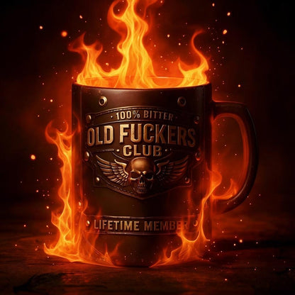 🏆Flash Sale 60% OFF - ❤️☕ OLD FUCKERS CLUB Mug - 100% Bitter, Always Real. Lifetime Member. 😎💀