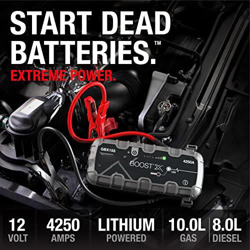 ⚡USB Rechargeable Digital Multimeter🔋–  NOCO Boost X GBX155 4250A Jump Starter for 10.0L Gasoline and 8.0L Diesel Engines