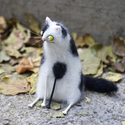 🔥Hot Sale 49% OFF🌟🐭👀Handmade Wool Felt Big-Eyed Panicked Weirdo — Quirky Plush Pal🧶
