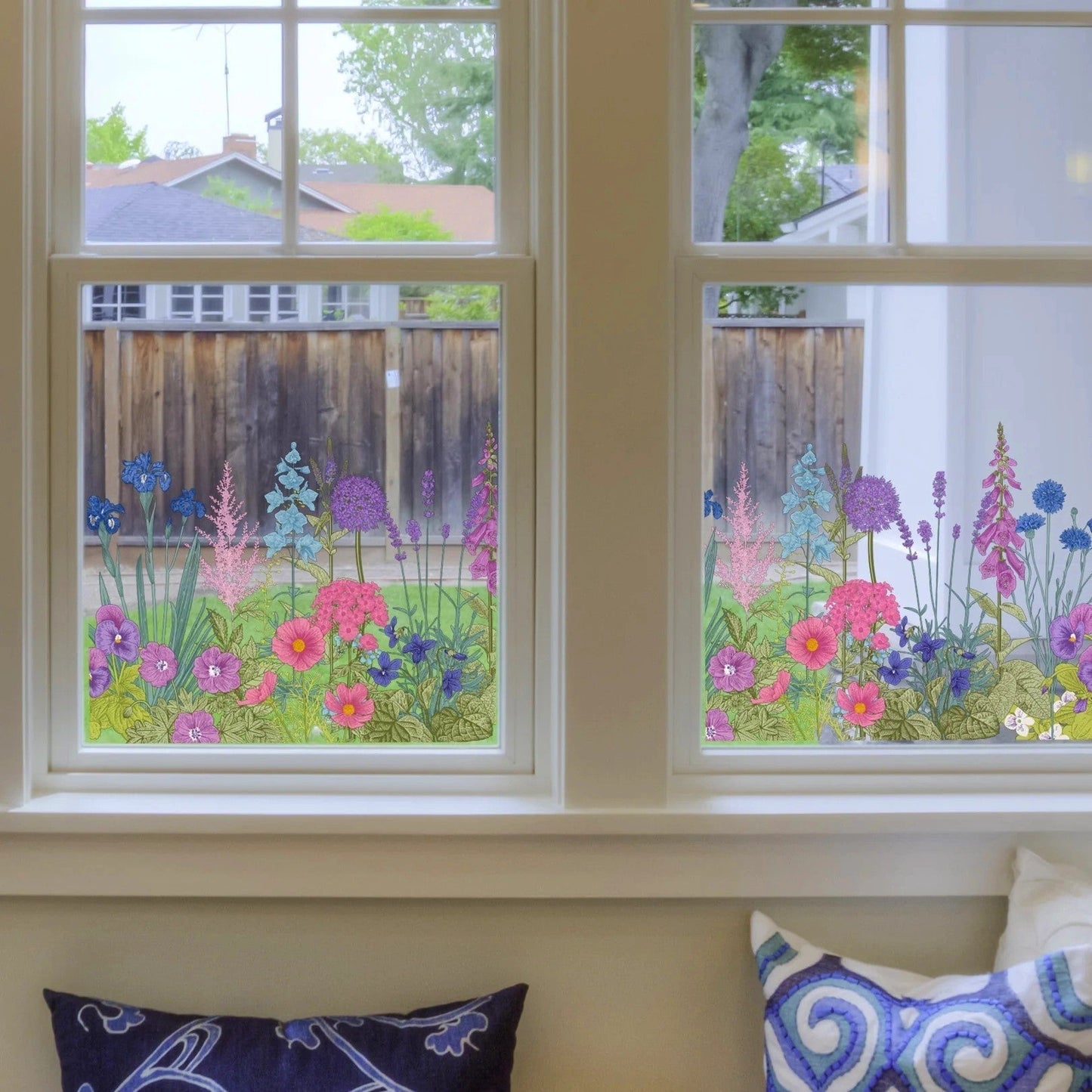 ✨LAST DAY 70% OFF - 💐Colorful Floral Bouquet Window Sticker🖼️(Cut to size freely)