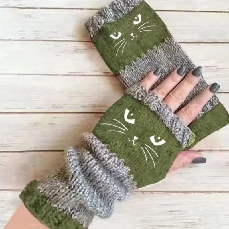 🔥Last Day 49% OFF -🐱Knitted Fingerless Gloves🧶