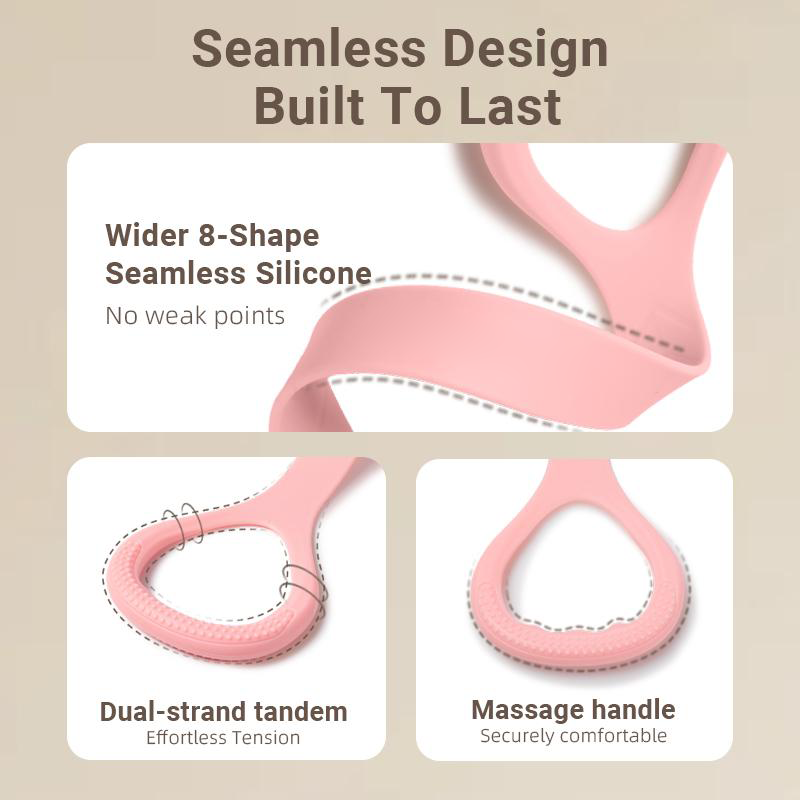 🧘‍♀️Figure 8 Resistance Bands – Silicone Exercise Bands for Women👍