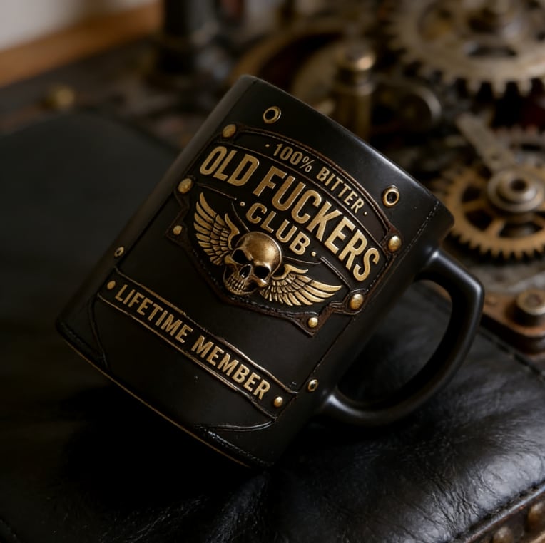 🏆Flash Sale 60% OFF - ❤️☕ OLD FUCKERS CLUB Mug - 100% Bitter, Always Real. Lifetime Member. 😎💀