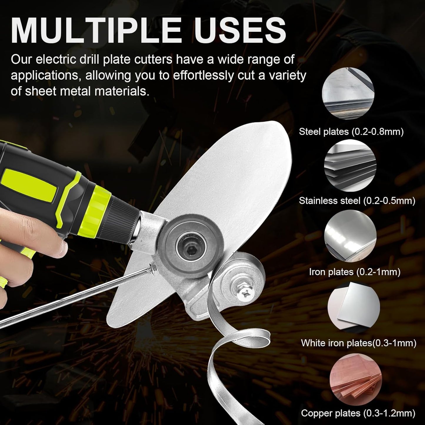 🔥Last Day 49% OFF -  Sheet Metal Cutter Drill Attachment 🛠️