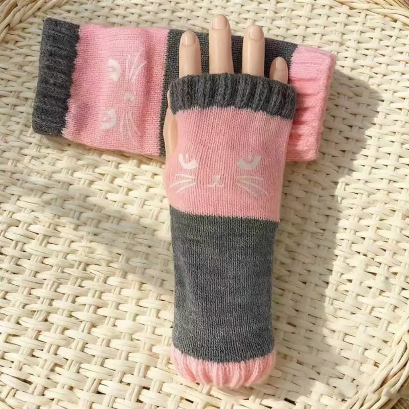 🔥Last Day 49% OFF -🐱Knitted Fingerless Gloves🧶