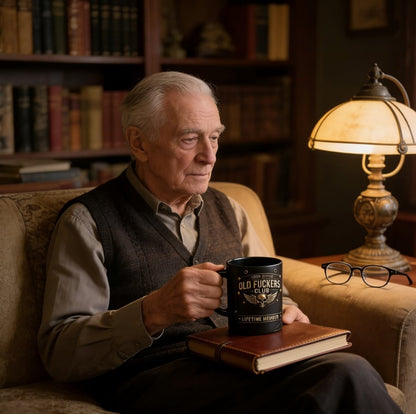 🏆Flash Sale 60% OFF - ❤️☕ OLD FUCKERS CLUB Mug - 100% Bitter, Always Real. Lifetime Member. 😎💀