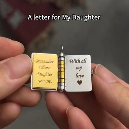 My Little Star Book Necklace for Daughter, Birthday Day Gift Graduation Jewelry of Love