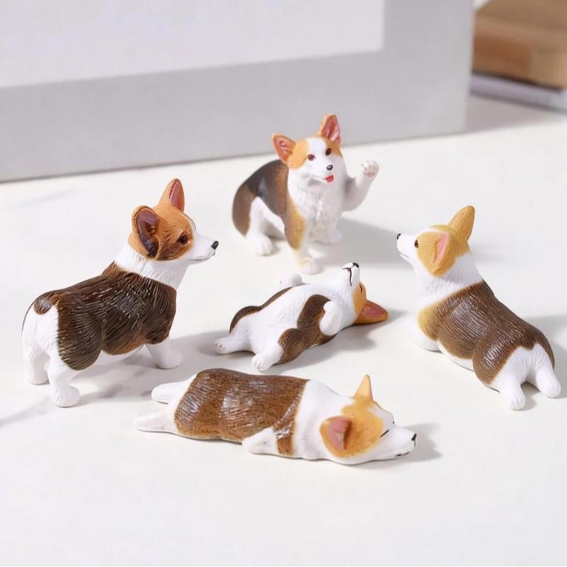 ⏰🔥LAST DAY 59% OFF - Hand-Painted Mini Cat Desk Figurines 😺 Set of 5 Cute Cartoon Kitty Companions