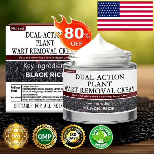 Natravor® Black Rice Skin Repair Essence Cream ⚕️ FDA Certified (Removes warts and skin growths, improves keratin buildup and seborrheic dermatitis, follicular keratosis, age spots, and bruising)