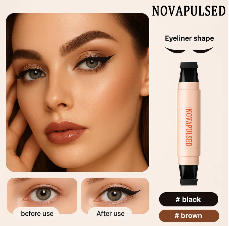 💎New design✨Rotating Eyeliner Stamp Pen-Smudge-proof, Long-lasting and Quick-drying