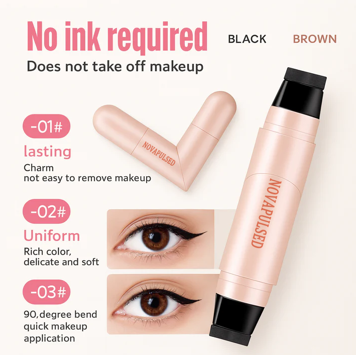 💎New design✨Rotating Eyeliner Stamp Pen-Smudge-proof, Long-lasting and Quick-drying